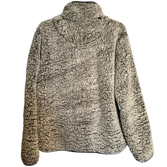 Thread & Supply Women  Teddy Fleece Sherpa Coat Long Sleeve Charcoal Sz L EUC - Picture 6 of 14